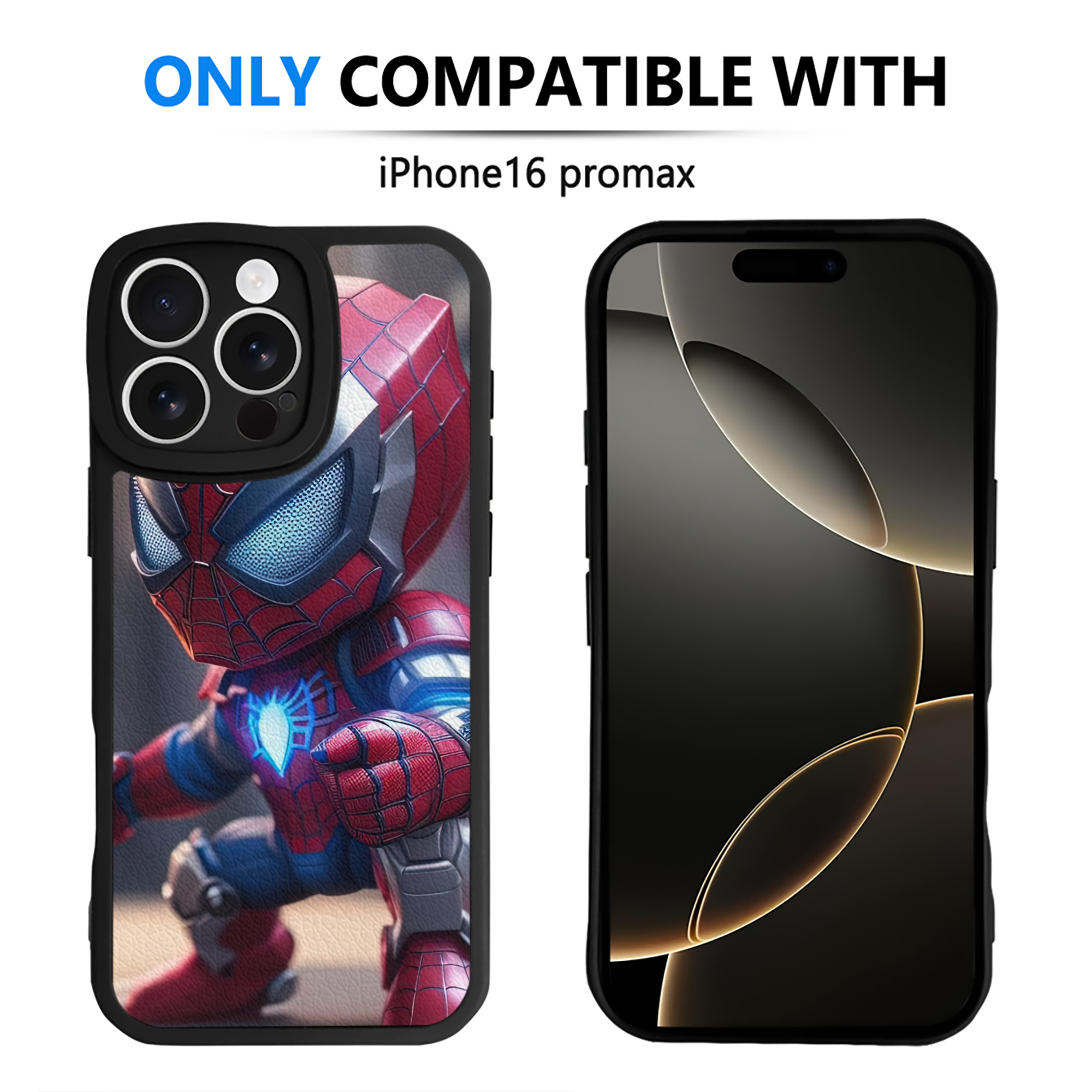 Spider Man スパイダーマン 【iPhone 16シリーズ対応】シリコンスマホケース（レザー調） 材質：シリコン